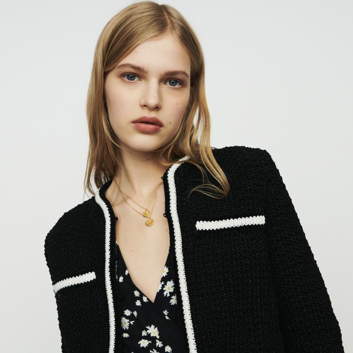 Maje Cropped Wool Cardigan