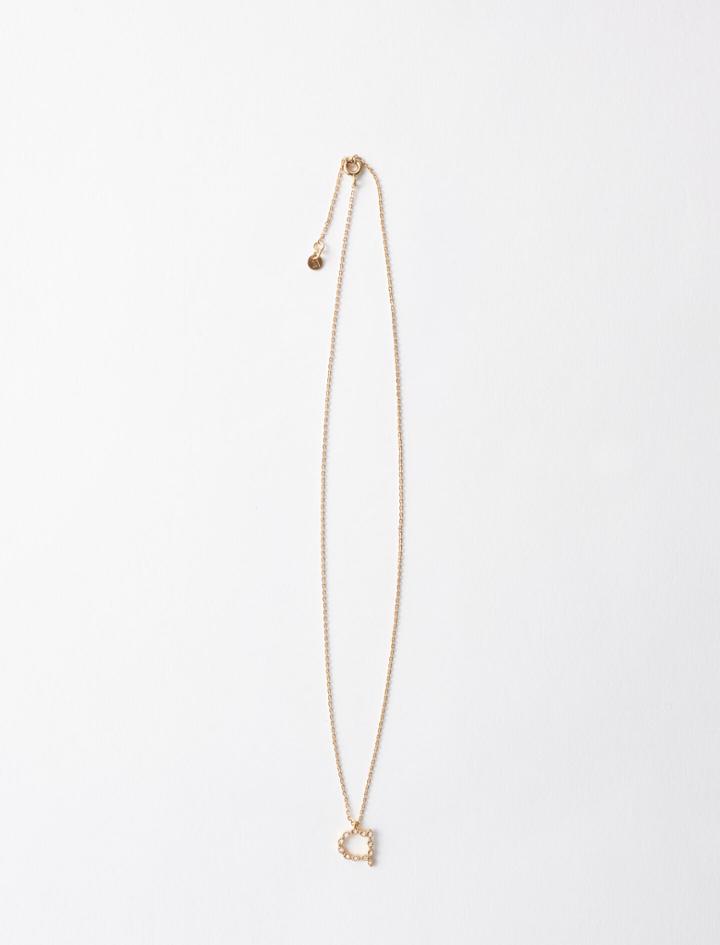Maje Rhinestone A Necklace