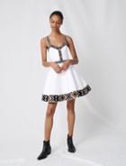 Maje White Knit Skater Dress