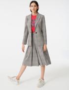 Maje Single-breasted Checked Blazers
