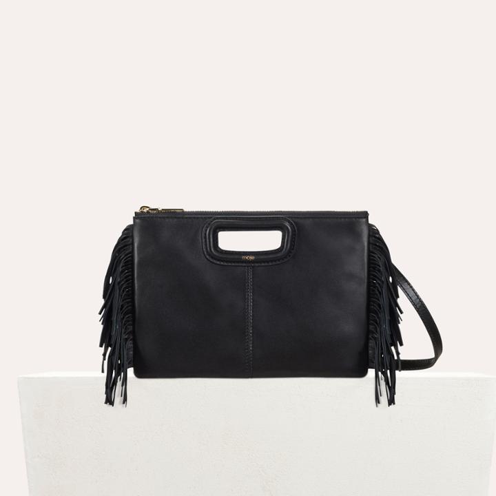 Maje M Duo Leather Clutch