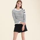Maje Breton Jumper With Velvet Buttons