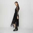 Maje Dress In Tulle With Plumetis