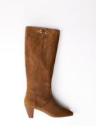 Maje Camel Suede Boots