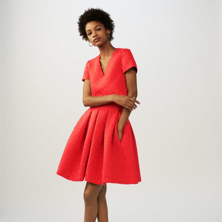 Maje Jacquard Leopard Sleeveless Dress