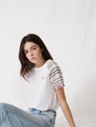 Maje Tweed-styleshort-sleeved T-shirt