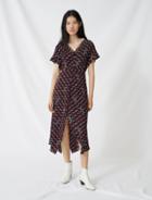Maje Crpe Maxi Dress With Scarf Print