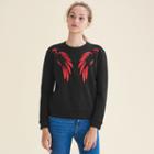 Maje Embroidered Neoprene-look Sweatshirt