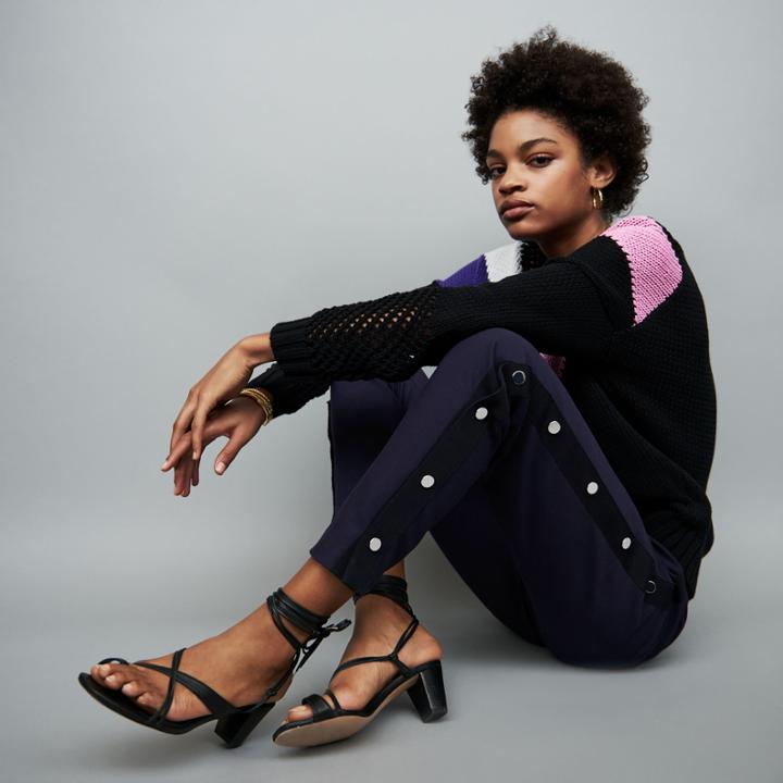 Maje Crepe Pants With Snap Buttons