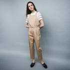 Maje Cotton Canvas Overalls
