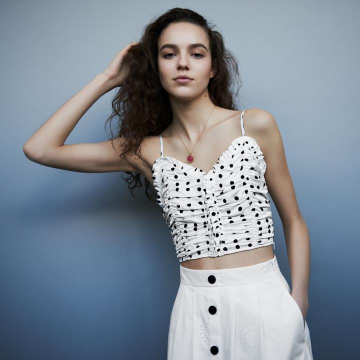 Maje Thin Strap Crop Top