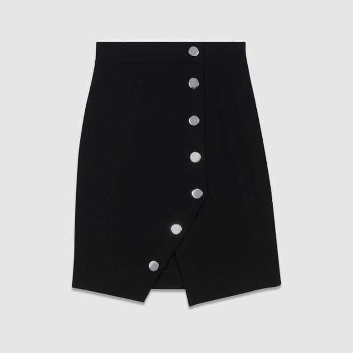 Maje Pencil Skirt With Buttons
