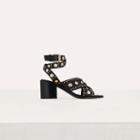 Maje Healed Leather Sandals With Studs