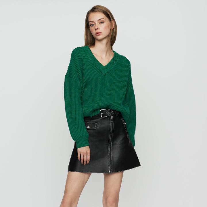 Maje Oversized Sweater In Wool Blend