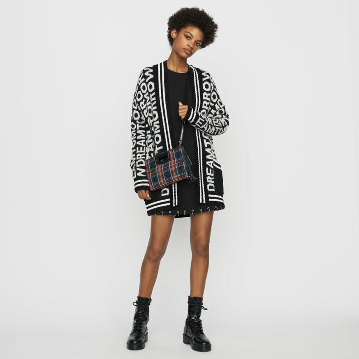 Maje Oversize Cardigan In Novelty Knit