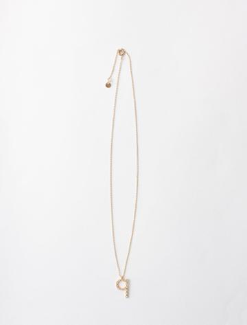 Maje Rhinestone Q Necklace