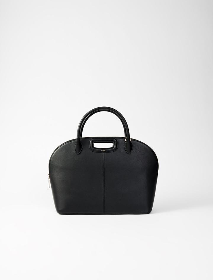 Maje Large Smooth Leather Handbag