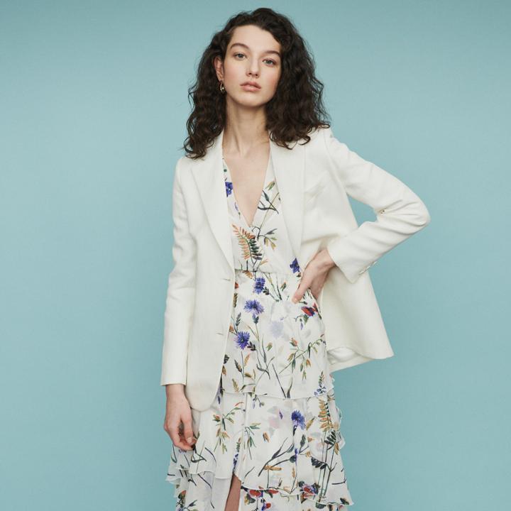 Maje Suit Jacket In Wool Blend