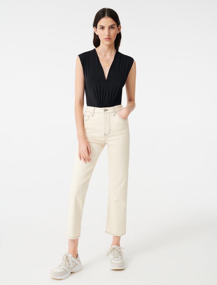 Maje Draped Stretchy Bodysuit