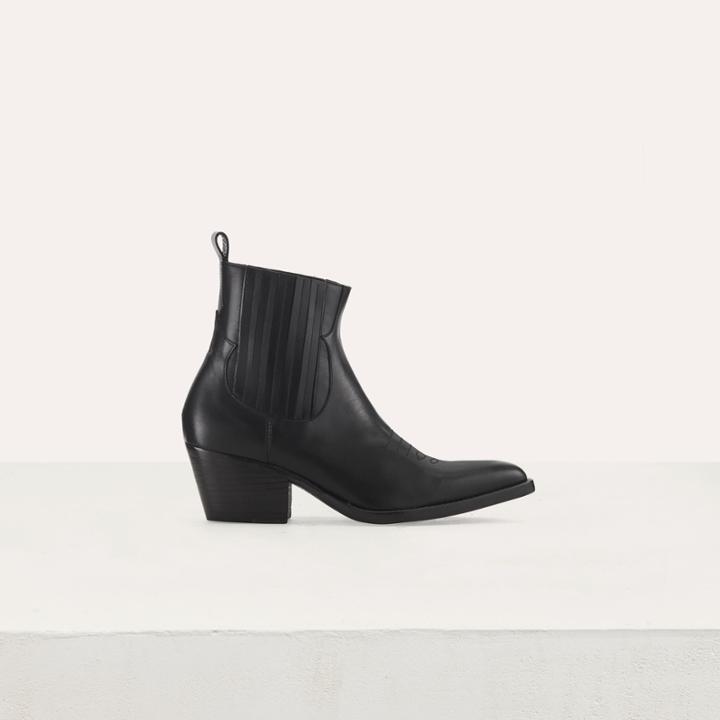 Maje Leather Cowboy Boots