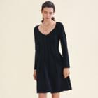 Maje Knitted Dress With Embroidery