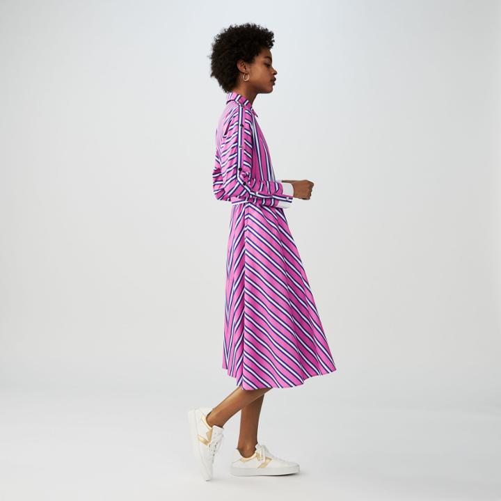 Maje Long Striped Shirt Dress