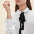 Maje Silk Blouse With Tulle Tie