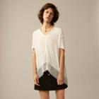 Maje Oversized Top With Guipure Lace