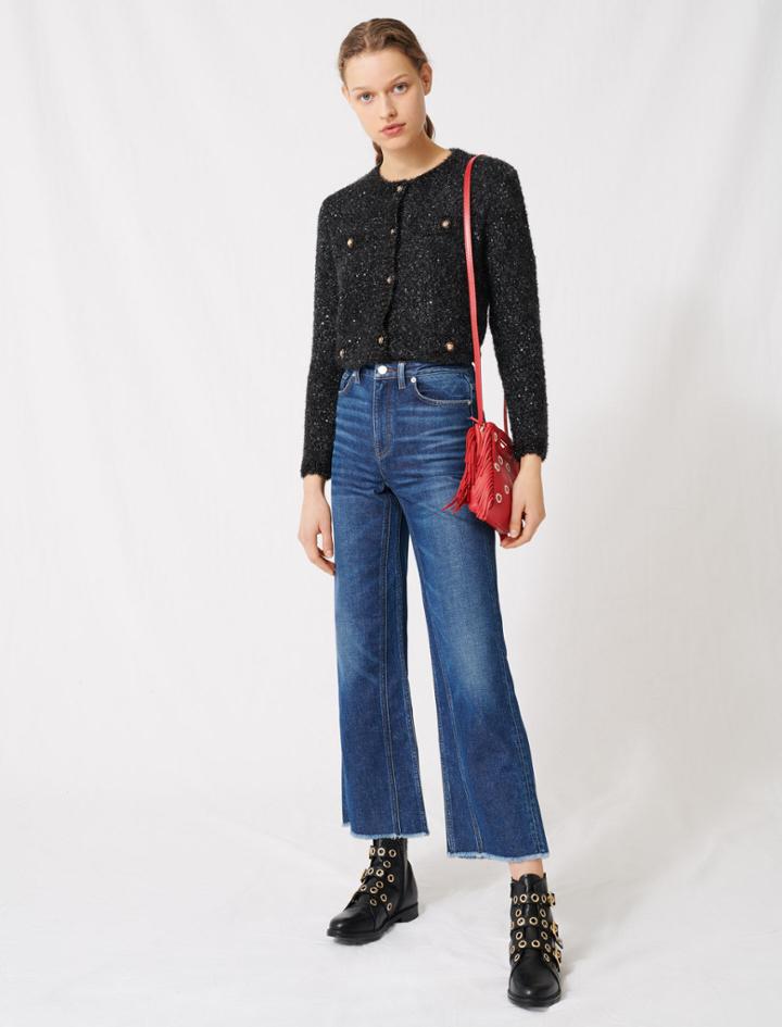 Maje High-waisted Wide-leg Jeans