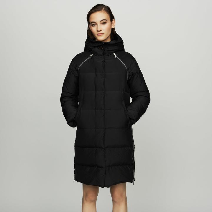 Maje Long Down Jacket With Hood