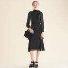 Maje Flowing Frilled Dress