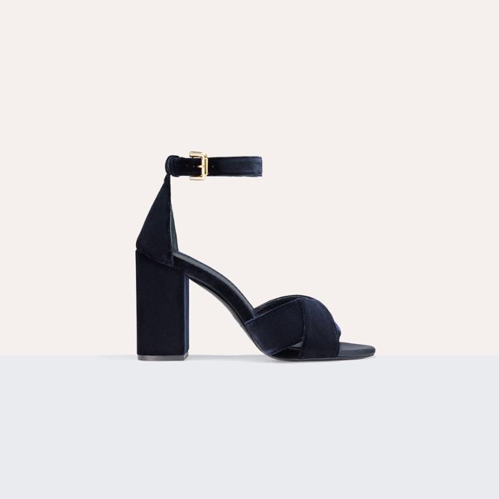 Maje Heeled Suede Calfskin Sandals
