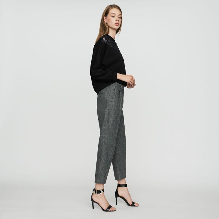 Maje Wool-blend Twill Pants