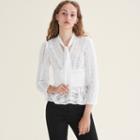 Maje Embroidered Top With Ties