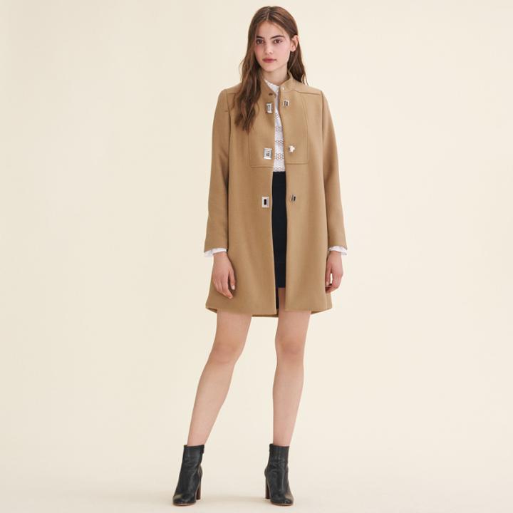 Maje Coat With Decorative Fastenings