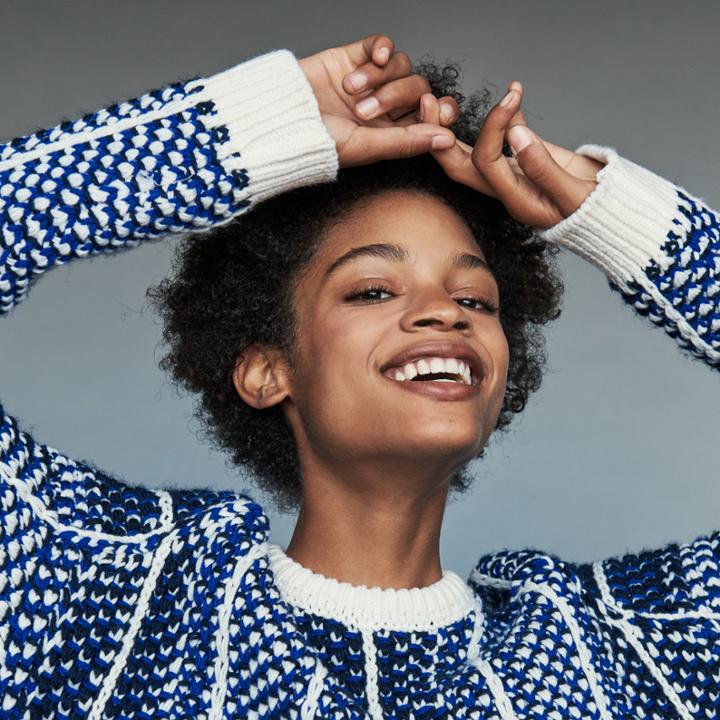 Maje Jacquard Knit Sweater