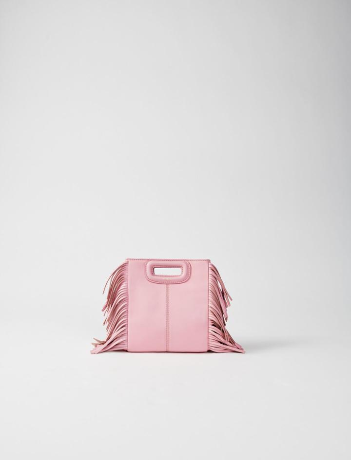 Maje Leather Mini M Bag With Chain