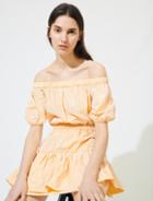 Maje Elasticated Taffeta A-line Dress