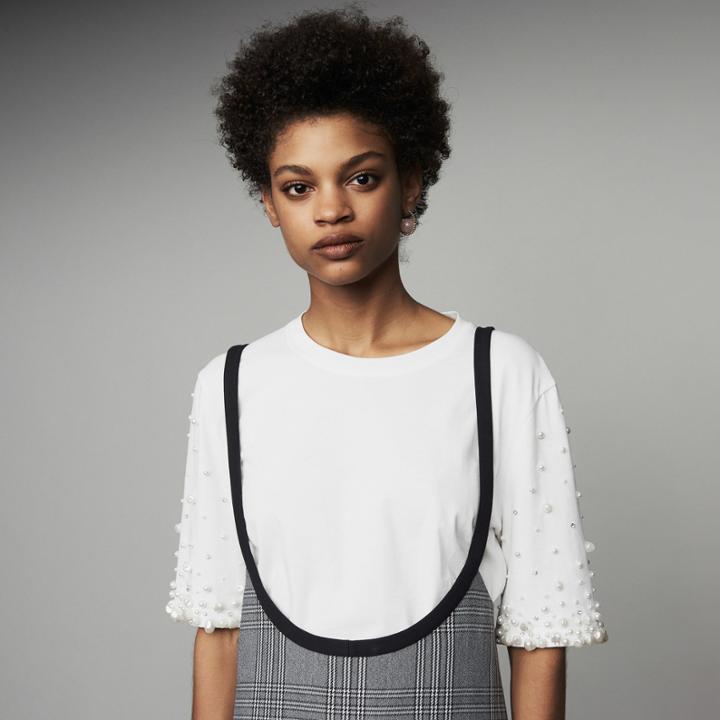 Maje Strappy Jacquard Dress