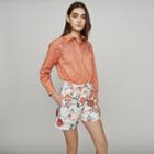 Maje Floral-print Denim Shorts