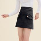 Maje Short Velvet Skirt