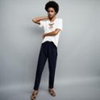 Maje Loose Cotton T-shirt With Jeweled Bow