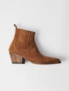 Maje Suede Cowboy Boots