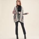 Maje Long Multi-coloured Knit Cardigan