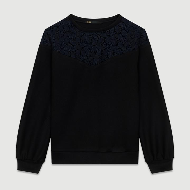 Maje Lace Sweatshirt