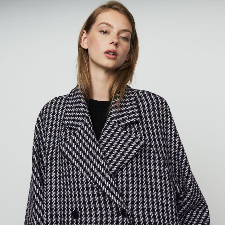 Maje Oversize Coat With Double Button Closure