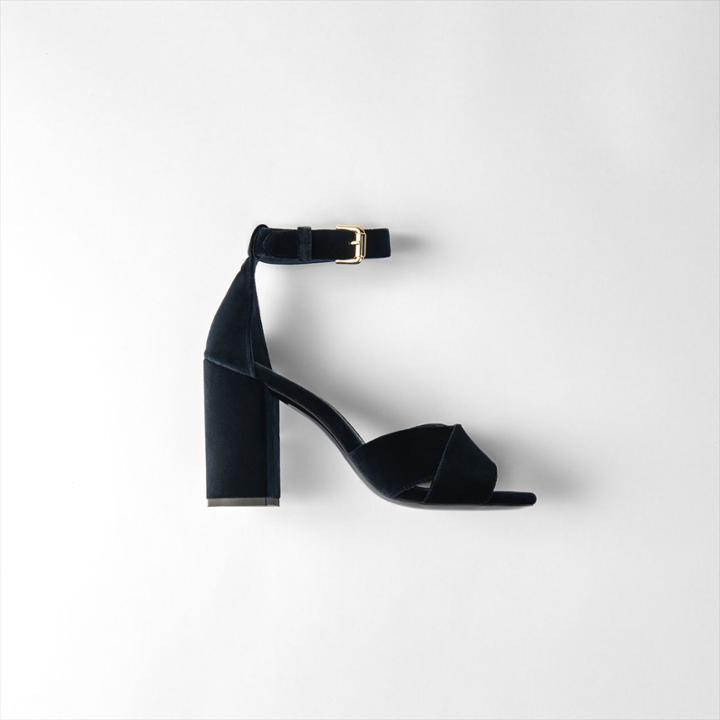 Maje Heeled Velvet Sandals