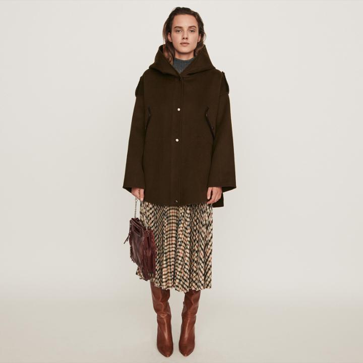 Maje Double Face Cape Coat