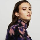 Maje Printed Sweater In Wool Blend
