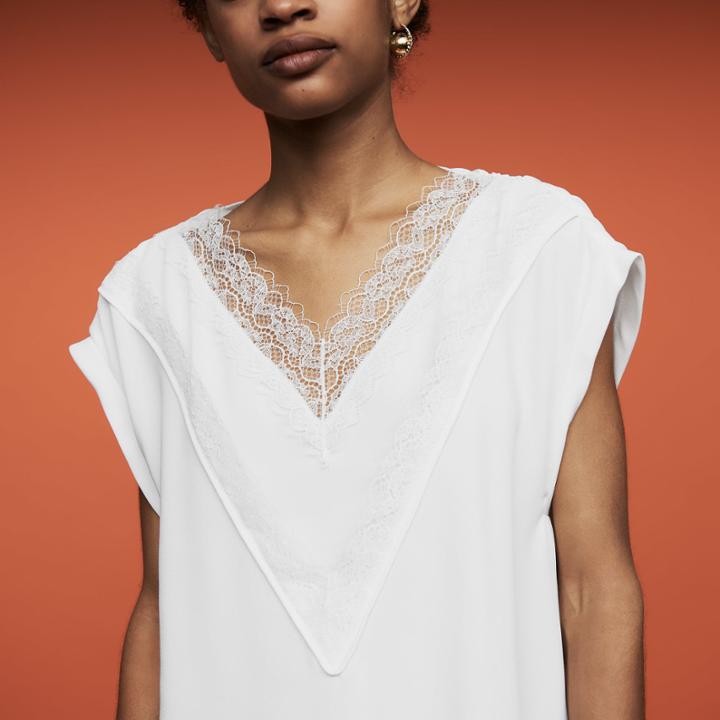 Maje Oversized Top With Lace